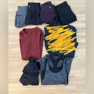 Updated- Lululemon tops, leggings bundle